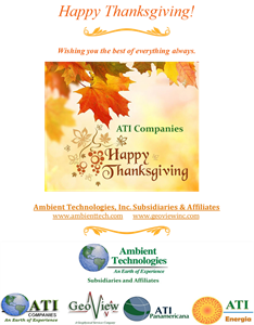 Happy Thanksgiving from Ambient Technologies and Subsidiaries ATI Companies LLC and GeoView