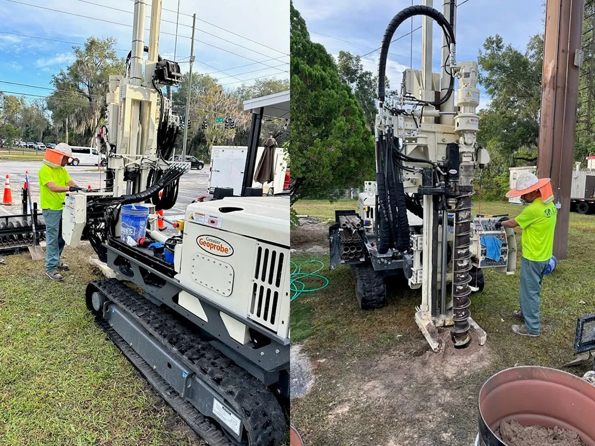 Environmental Drilling - Soil Vapor Extraction and Air Sparging Wells at a project site in Deland, FL project